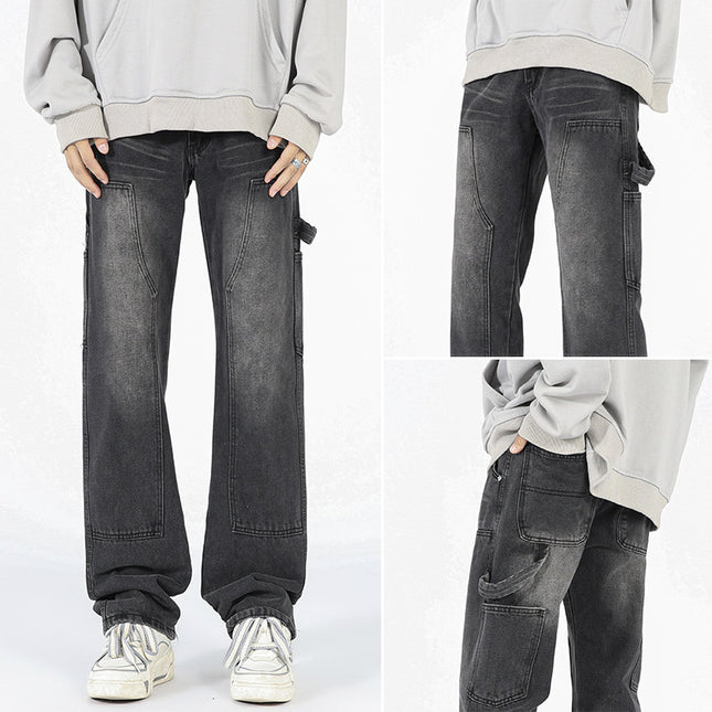 Men's American Street Logging Tooling Slightly Flared Jeans