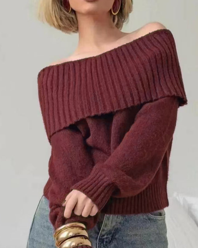 Sexy Off-the-shoulder Off-the-shoulder Sweater