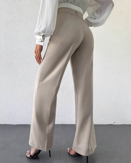 Temperament High Waist Slimming And Straight Casual Trousers