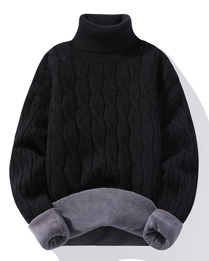 High Neck Velvet Thickening Thermal Sweater