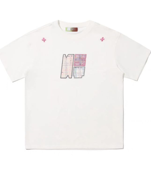 Paste Cloth Embroidery Retro Loose Casual All-match Short-sleeved T-shirt