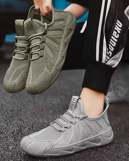 Breathable Mesh Sports Shoes Casual Lace-up Sneakers Men Non-slip Shoes