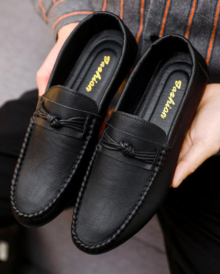 Korean Style Men's Casual Leather Shoes Soft Bottom