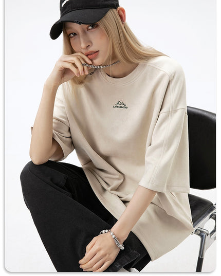 Women's Summer Loose-fit Embroidered Short-sleeved T-shirt