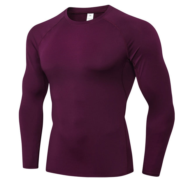 Workout Clothes Men's Long Sleeve Quick-drying High Elastic Tights