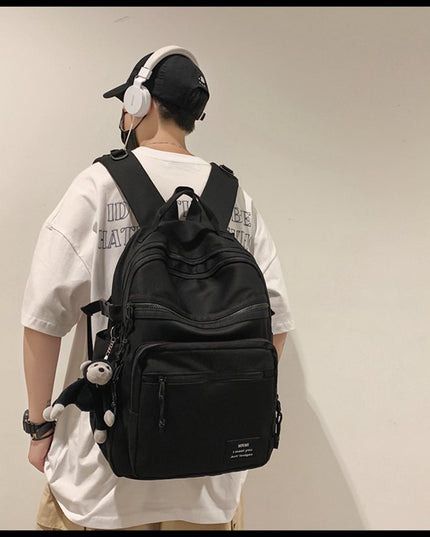 College Students Double-shouldered Male Gender-neutral Tooling Wind Hip-hop Sports Street Schoolbag
