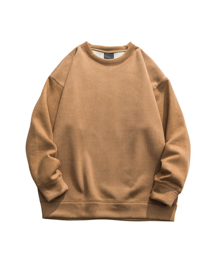 Suede No Hat Rope Hooded Sweater For Men