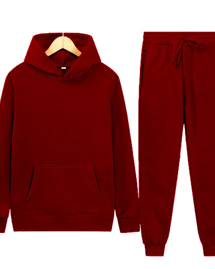 Men's Sport Suit Solid Color Light Board Fleece Warm