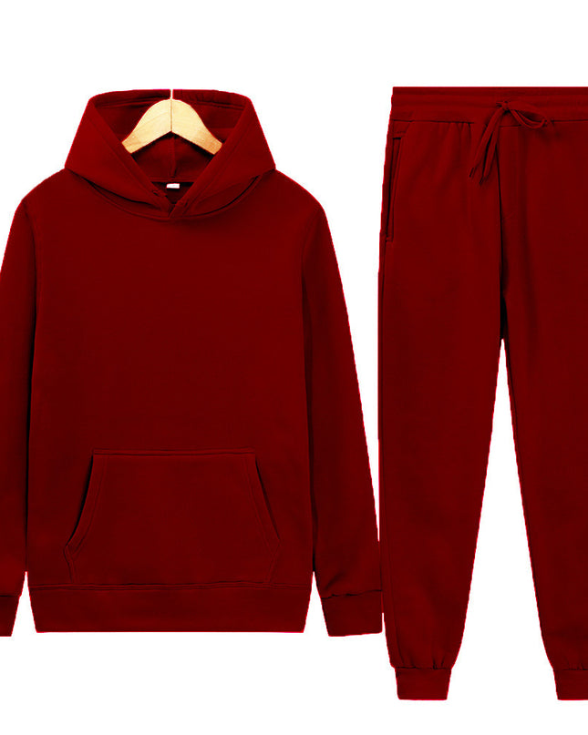 Men's Sport Suit Solid Color Light Board Fleece Warm