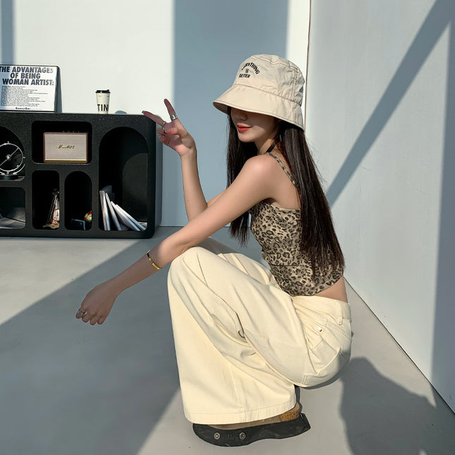 Loose Straight Summer High Waist Slimming Draping Mopping Pants
