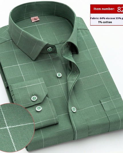 Shirt Men's Long Sleeve Spring And Autumn Middle-aged Loose Casual Men's Shirt