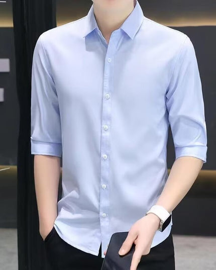 Slim-fit Half-sleeve Shirt For Men