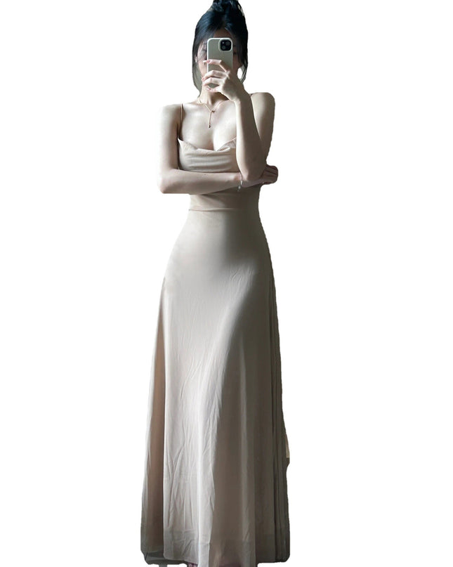 Summer Waist Slimming Elegant Adult Lady Like Woman Socialite French Dress