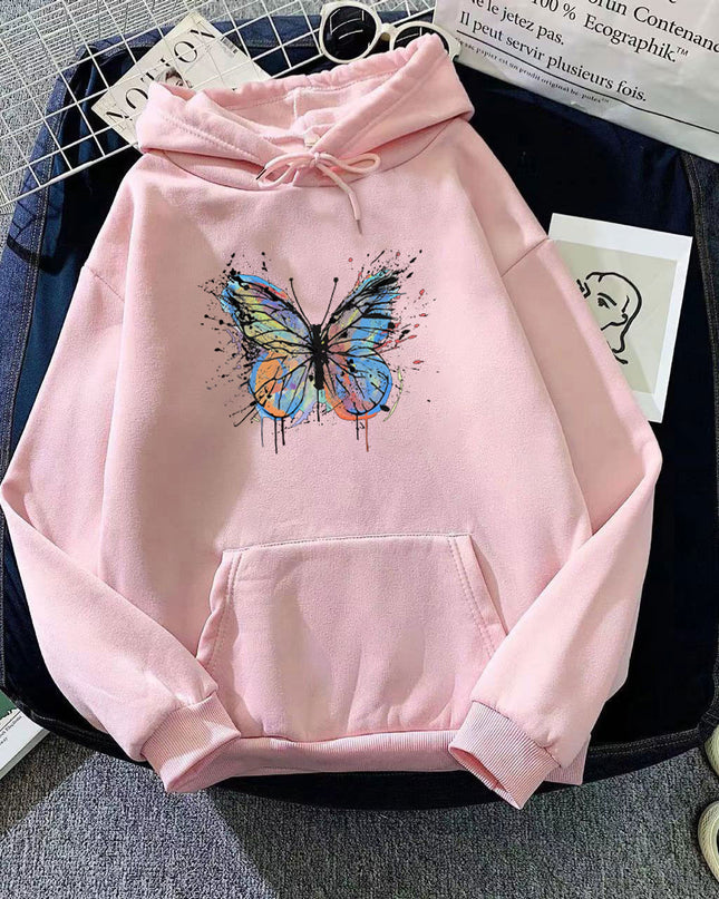 Plus Size Loose Hooded Sweater For Women