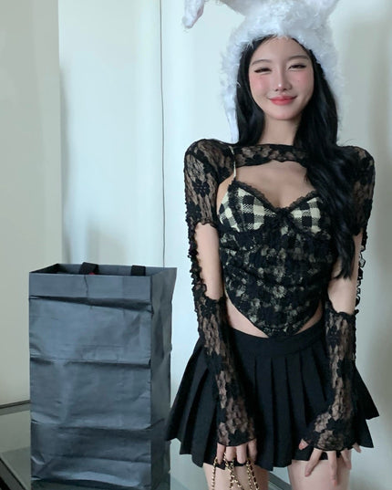 Women's Summer Irregular Sweet And Spicy Lace Camisole Bottoming Shirt