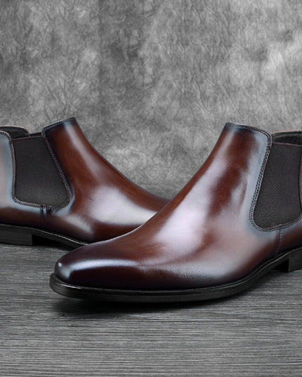 Men Plus Velvet Warm Leather British Style Martin Boots