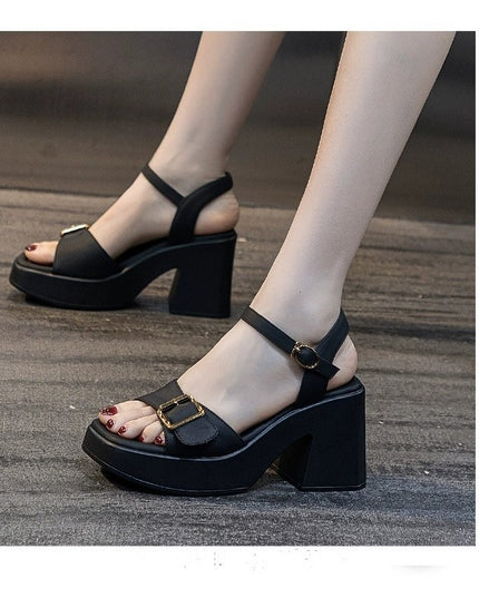 Chunky Heel Waterproof Platform Super High Heel Platform Sandals