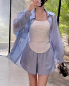 Blue Blue Shirt Shorts