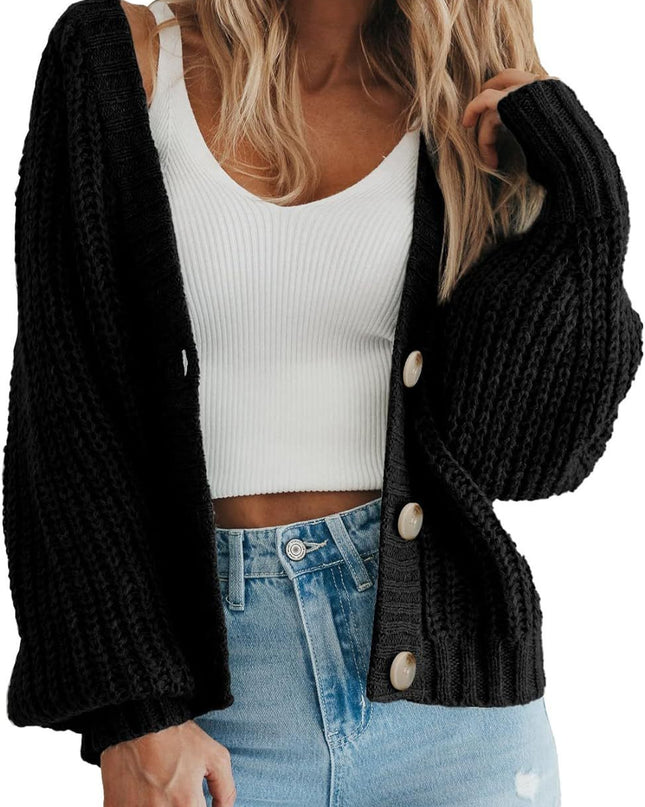 Women's Thick Knitted Cardigan Sweater