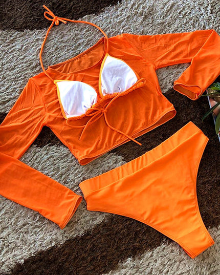 New European And American Split Swimsuit Mesh Bikini