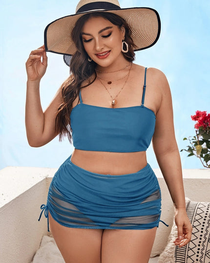 Fashion Fat MM Three-piece Large Size Split Swimsuit Women