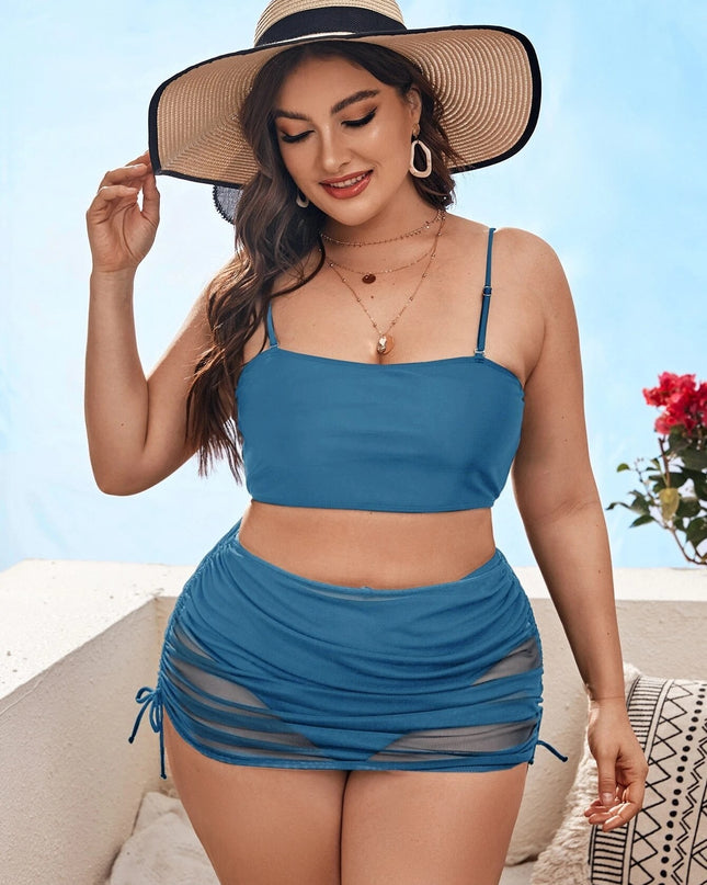 Fashion Fat MM Three-piece Large Size Split Swimsuit Women