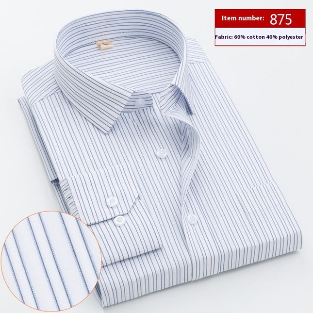 Shirt Men's Long Sleeve Spring And Autumn Middle-aged Loose Casual Men's Shirt