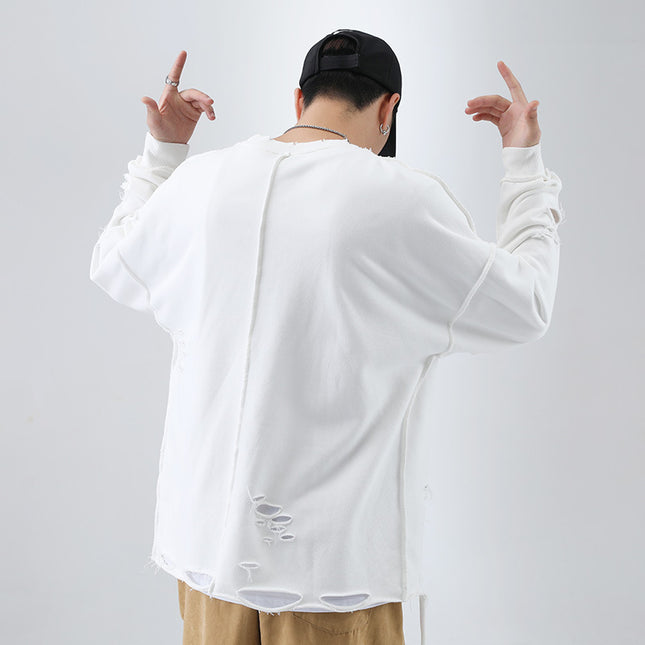 Trendy High Street Ripped Loose Sweater Men