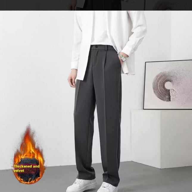 Men's Suit Straight-leg Loose Drooping Casual Pants Trousers