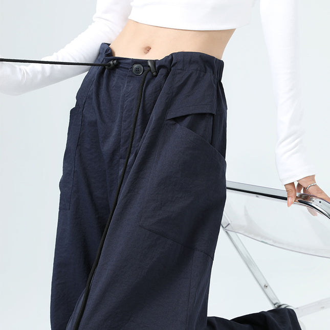 High Waist Women's Workwear Wide Leg Pants