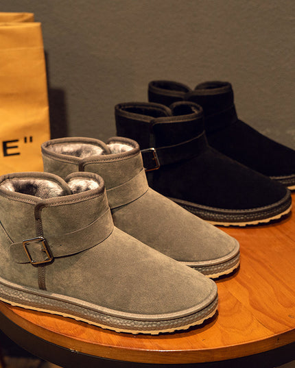 Snow Boots Men's Fur Warm Plush And Anti-skid