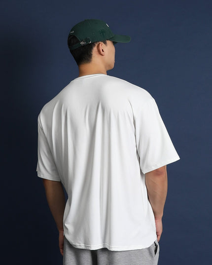 Men's Loose White Half Sleeve Short Sleeve Top