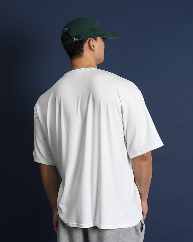 Men's Loose White Half Sleeve Short Sleeve Top