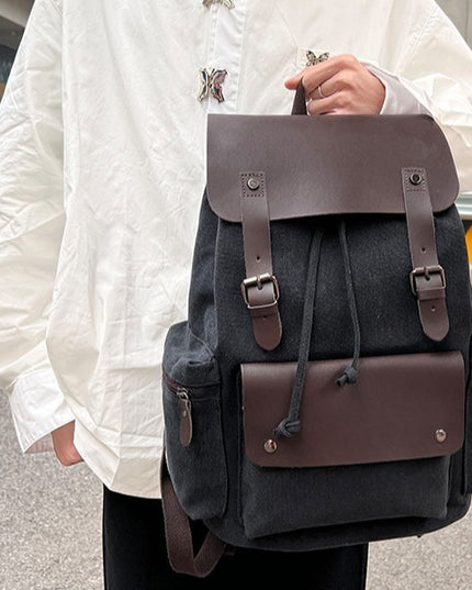 Retro Wear-resistant Large-capacity Backpack