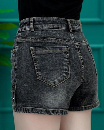 High Waist Denim Shorts Slimming Versatile Loose Word Outerwear Hot Pants Trendy
