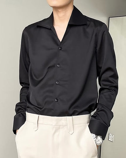 Hong Kong Style Fashion Spring And Autumn Men's Casual Shirt
