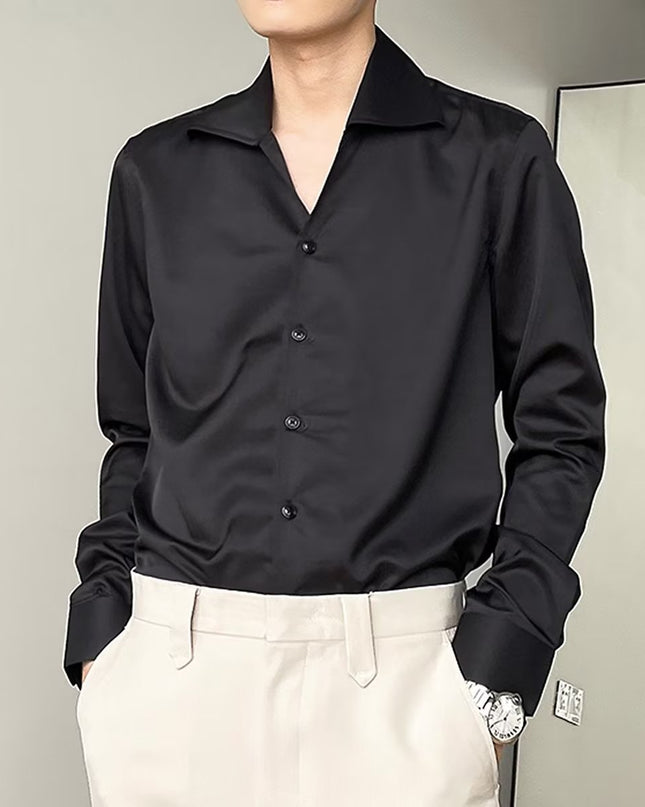 Hong Kong Style Fashion Spring And Autumn Men's Casual Shirt