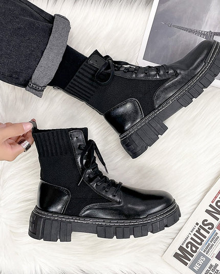 Platform Martin Boots British Style High Top
