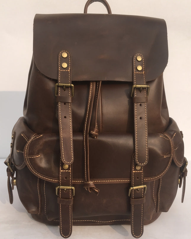 Men's Real-leather Bag Top Layer Leather Backpackage