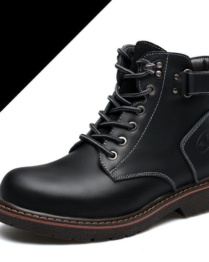 Fashion Men's Casual Mid-cut Leather Boots