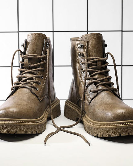 High-top Shoes All-match British Work Shoes Winter Thick Bottom Hiking Boots