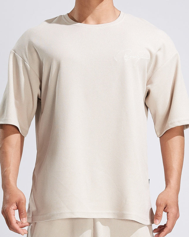 Sports American Fashion Men's Waffle Short Sleeve