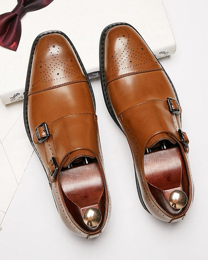 New Brogue Engraved Men's Business Formal Leather Shoes