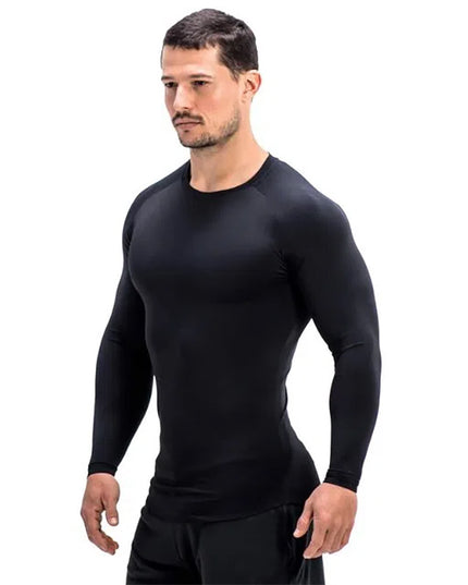 Men's High Collar Fitness Long Sleeve Tight Running