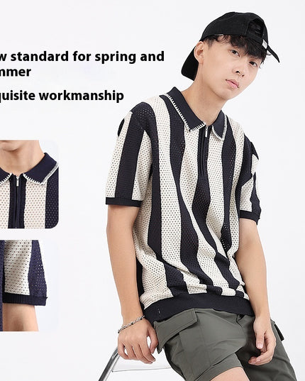 Ice Silk Sweater Short Sleeve Summer Men's