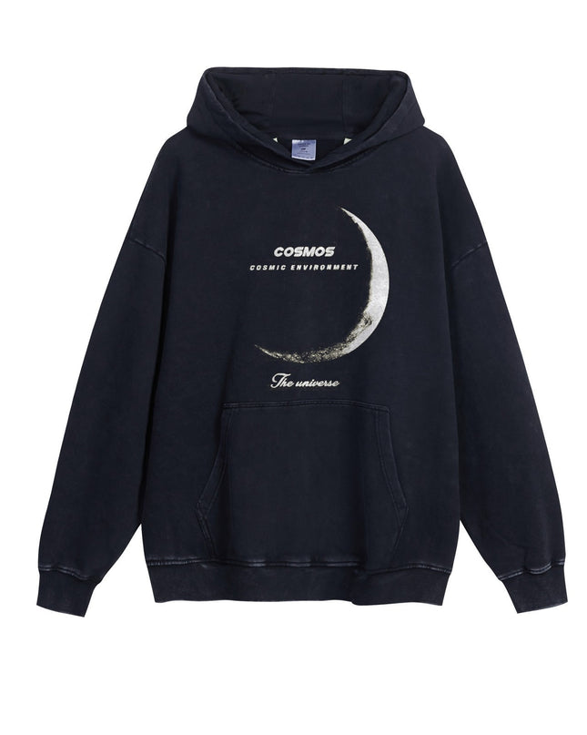 American Retro Washed Black Cotton Sweater