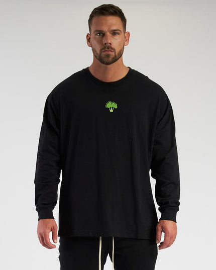Men's Oversize Loose Fit Fitness Long Sleeve T-shirt
