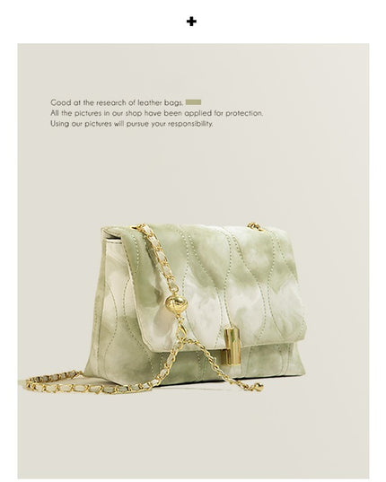 Texture Chain Crossbody Shoulder Small Square Bag