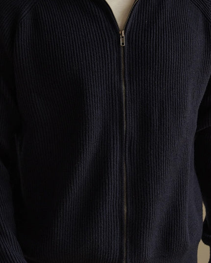 Anti-Pilling Combed Cotton Zipper Coat Knitted Cardigan Sweater