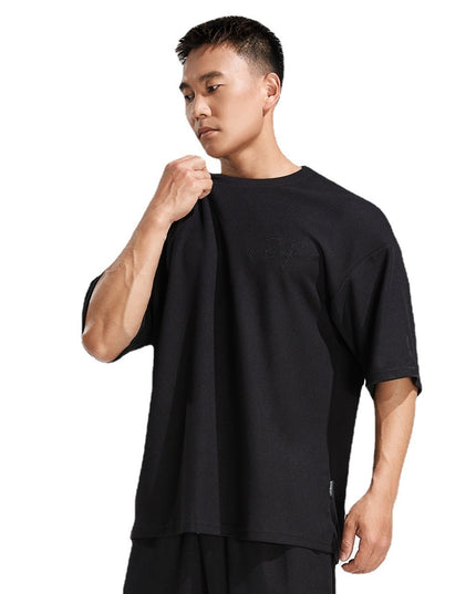 Sports American Fashion Men's Waffle Short Sleeve